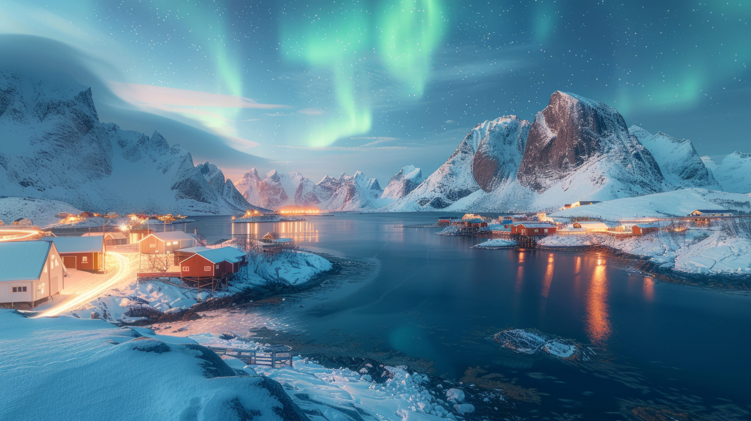 el-paisaje-de-la-aurora-boreal-sobre-el-mar